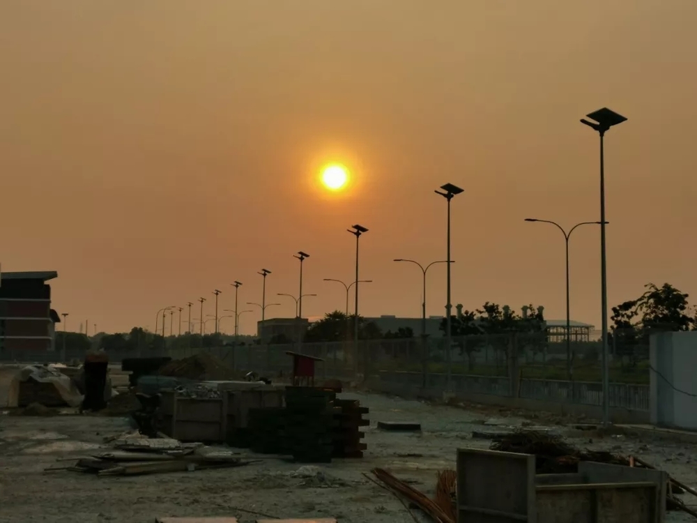 LED aurinko katulamppu, valaistussovellus Linzi Taiyuan valtatie