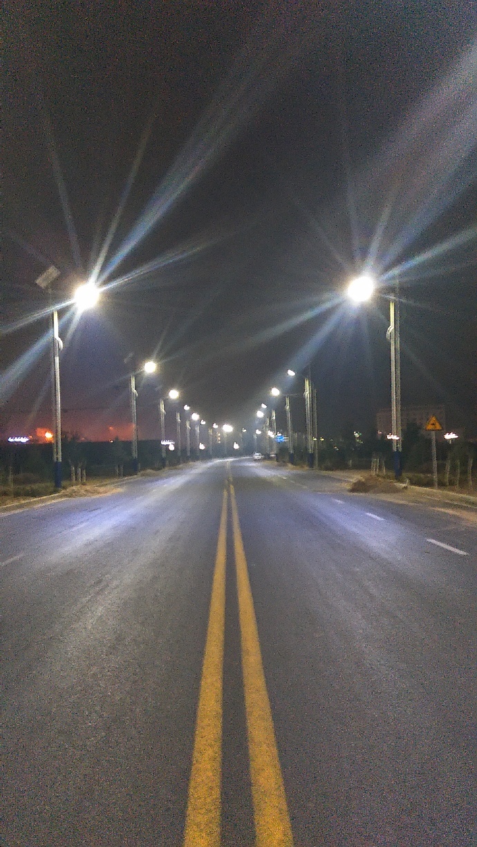 LED outdoor street lamps and solar street lamps are under construction