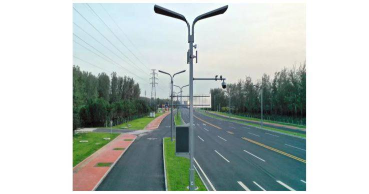 Интелигентен дисплей за мониторинг на градско пътно осветление 5г вградена улична лампа