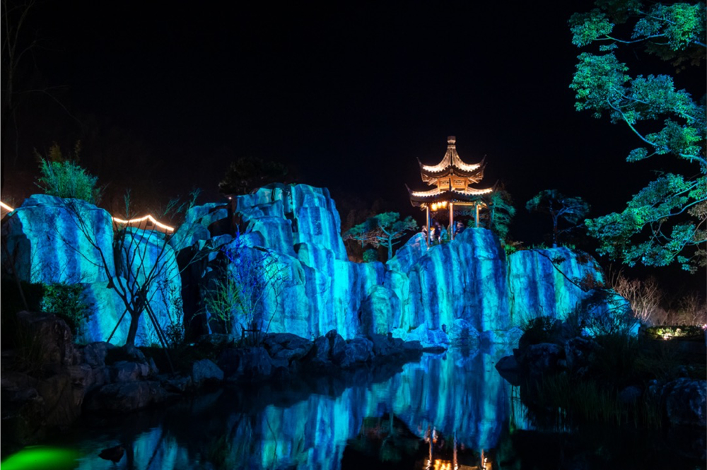 Resort cultural tourism town landscape lighting project, magic lamp award application project