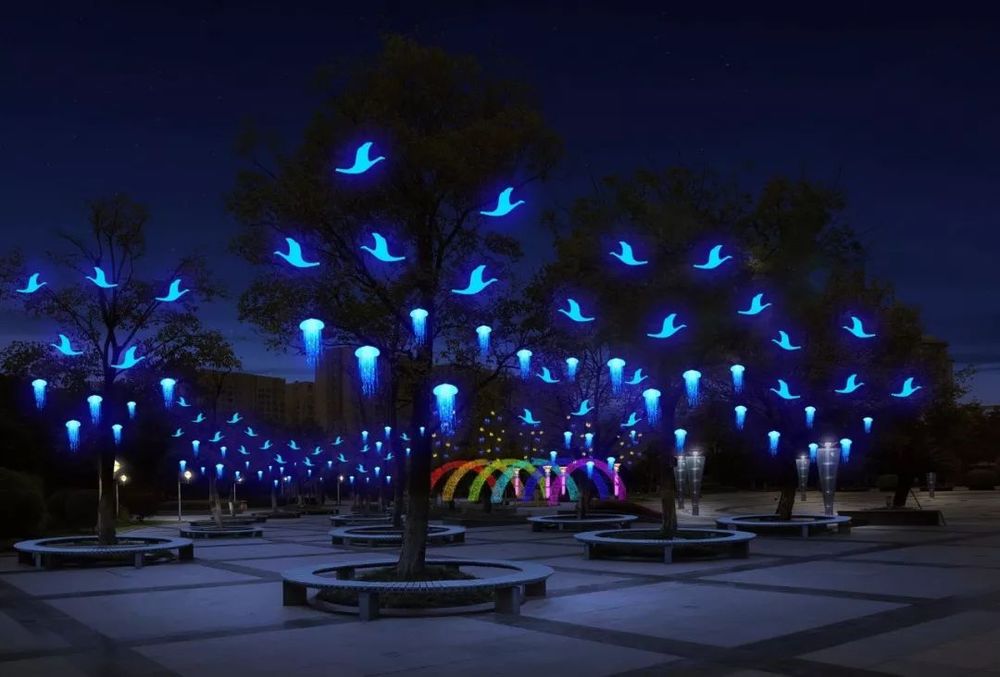 Design and construction of festival landscape lighting project