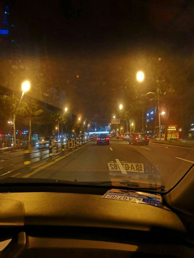 City street lights, night view, LED street lights