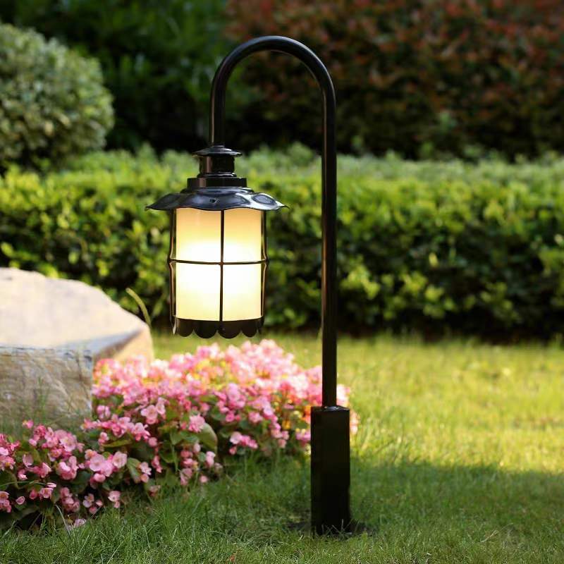 Lampu rumput gaya Cina sederhana, lampu taman surya 140-20230524